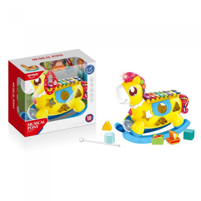 Игрушка развивающая Лошадка-ксилофон Huanger HE8024